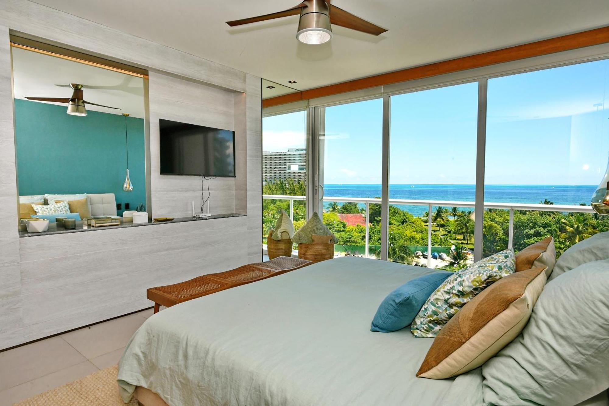 Beachfront Apartment Blue Vista Cancun Bagian luar foto