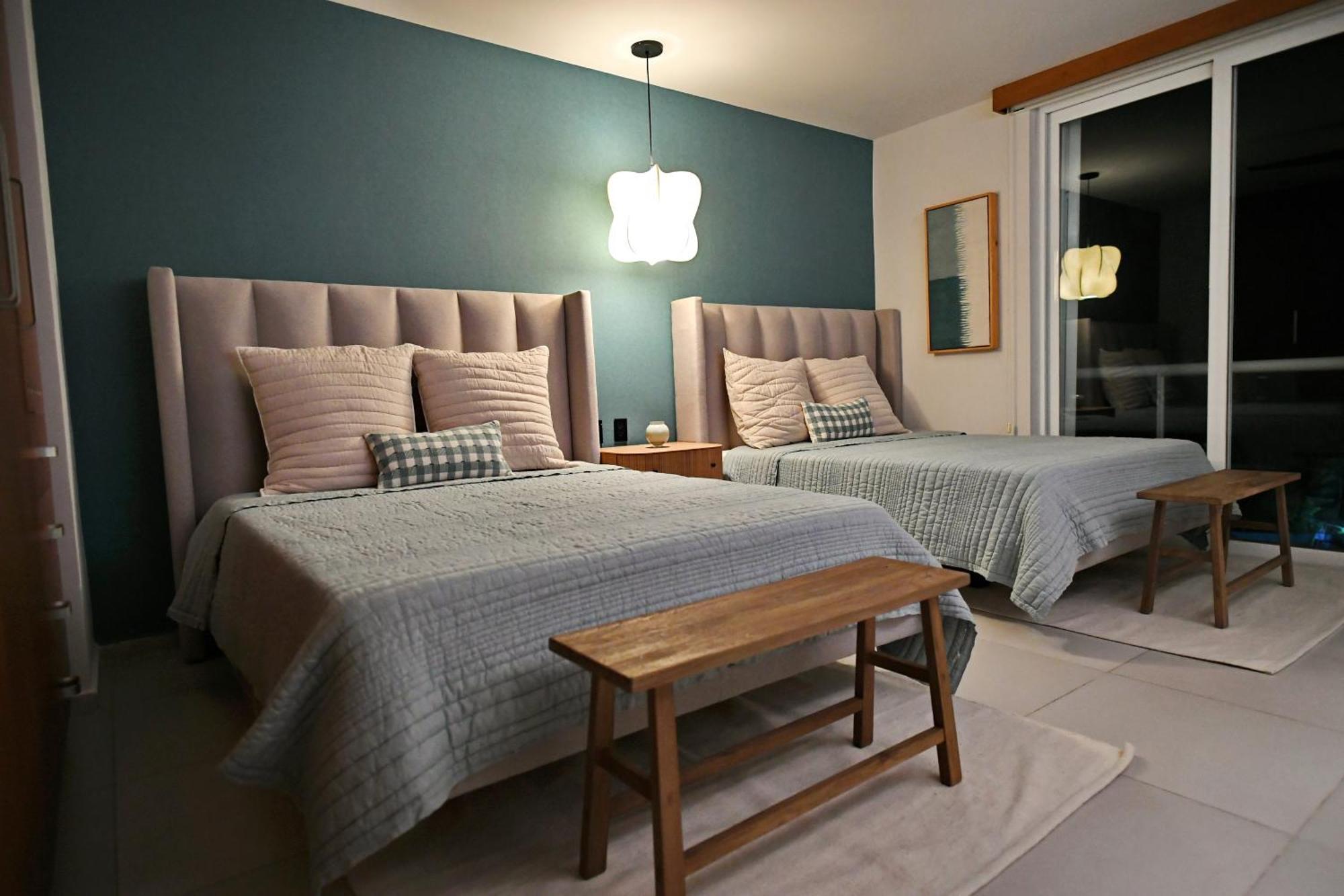 Beachfront Apartment Blue Vista Cancun Bagian luar foto